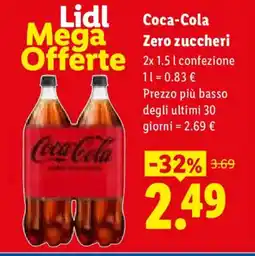 Lidl Coca-Cola Zero zuccheri offerta