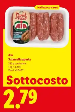 Lidl Aia Salamella aperta offerta