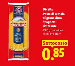 Lidl Divella Pasta di semola di grano duro Spaghetti ristorante offerta