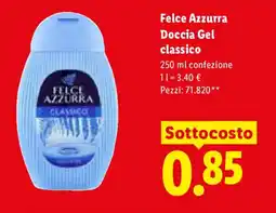 Lidl Felce Azzurra Doccia Gel classico offerta
