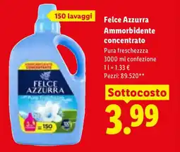 Lidl Felce Azzurra Ammorbidente concentrato offerta
