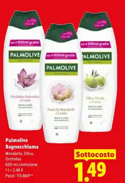 Lidl Palmolive Bagnoschiuma Mandorla, Oliva, Orchidea offerta