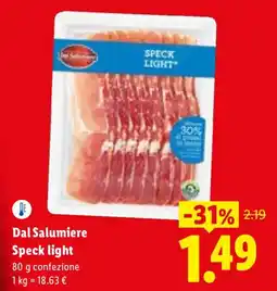 Lidl Dal Salumiere Speck light offerta