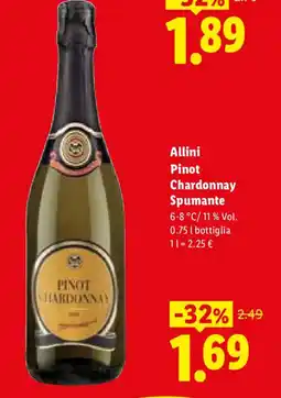 Lidl Allini Pinot Chardonnay Spumante offerta