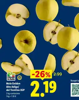 Lidl Mele Golden Alto Adige/ del Trentino IGP offerta