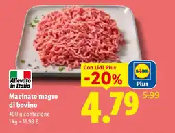 Lidl Macinato magro di bovino offerta
