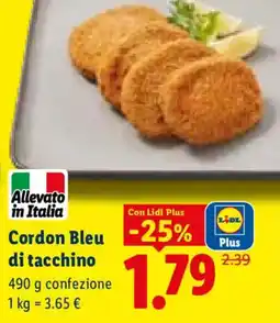 Lidl Cordon Bleu di tacchino offerta