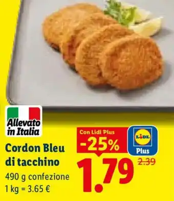 Lidl Cordon Bleu di tacchino offerta