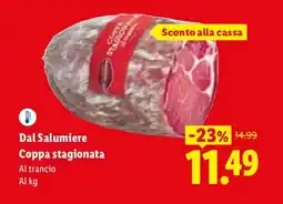 Lidl Dal Salumiere Coppa stagionata offerta