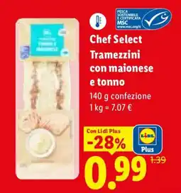 Lidl Chef Select Tramezzini con maionese e tonno offerta
