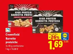 Lidl Crownfield Barrette proteiche offerta