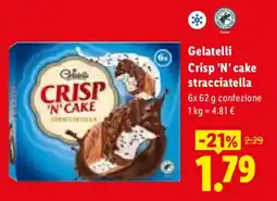 Lidl Gelatelli Crisp 'N' cake stracciatella offerta