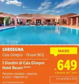 Lidl I Giardini di Cala Ginepro Hotel Resort offerta