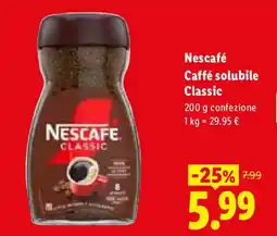 Lidl Nescafé Caffé solubile Classic offerta