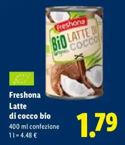Lidl Freshona Latte di cocco bio offerta