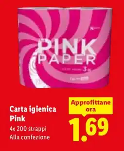 Lidl Carta igienica Pink offerta