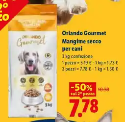 Lidl Orlando Gourmet Mangime secco per cani offerta