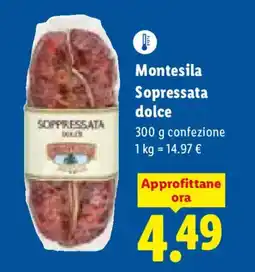 Lidl Montesila Sopressata dolce offerta