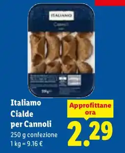 Lidl Italiamo Cialde per Cannoli offerta