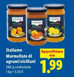 Lidl Italiamo Marmellate di agrumi siciliani offerta