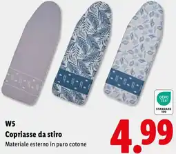 Lidl W5 Copriasse da stiro Materiale esterno in puro cotone offerta