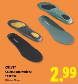 Lidl CRIVIT Solette anatomiche sportive offerta