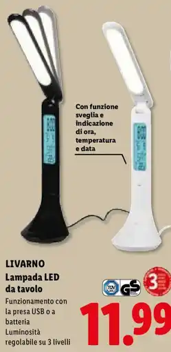 Lidl LIVARNO Lampada LED da tavolo offerta