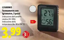 Lidl LIVARNO Termometro con igrometro offerta
