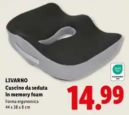 Lidl LIVARNO Cuscino da seduta in memory foam offerta