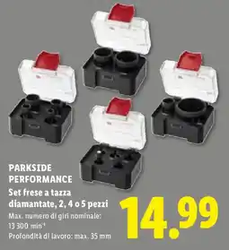 Lidl PARKSIDE PERFORMANCE Set frese a tazza diamantate, 2, 4 o 5 pezzi offerta