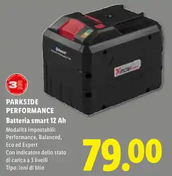 Lidl PARKSIDE PERFORMANCE Batteria smart 12 Ah offerta