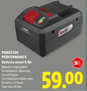 Lidl PARKSIDE PERFORMANCE Batteria smart 8 Ah offerta