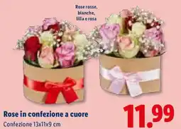Lidl Rose in confezione a cuore offerta