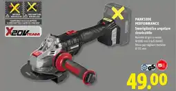 Lidl PARKSIDE PERFORMANCE Smerigliatrice angolare ricaricabile offerta