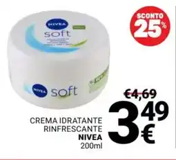 Supermercati Gulliver Crema idratante rinfrescante NIVEA offerta