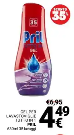 Supermercati Gulliver Gel per lavastoviglie tutto in 1 PRIL offerta
