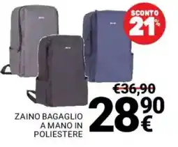 Supermercati Gulliver Zaino bagaglio a mano in poliestere offerta