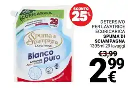 Supermercati Gulliver Detersivo per lavatrice ecoricarica SPUMA DI SCIAMPAGNA offerta