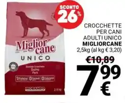 Supermercati Gulliver Crocchette per cani adulti unico MIGLIORCANE offerta