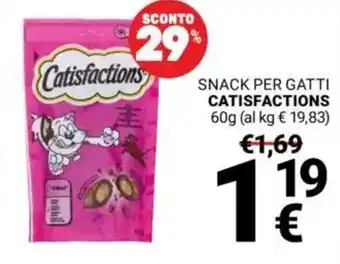 Supermercati Gulliver Snack per gatti CATISFACTIONS offerta
