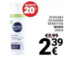 Supermercati Gulliver Schiuma da barba sensitive NIVEA offerta