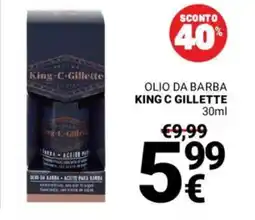Supermercati Gulliver Olio da barba KING C GILLETTE offerta