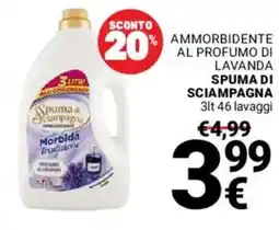 Supermercati Gulliver Ammorbidente al profumo di lavanda SPUMA DI SCIAMPAGNA offerta