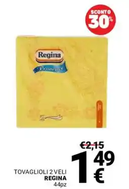 Supermercati Gulliver Tovaglioli 2 veli REGINA offerta