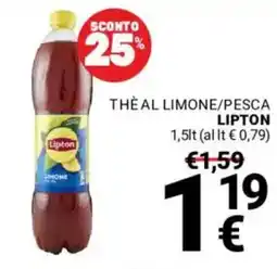 Supermercati Gulliver Thèal limone/pesca LIPTON offerta