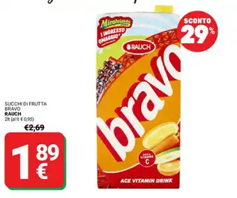 Supermercati Gulliver Succhi di frutta bravo RAUCH offerta