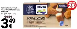Supermercati Gulliver 10 bastoncini di filetti di merluzzo FROSTA offerta