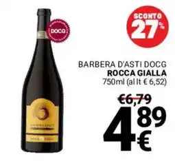 Supermercati Gulliver Barbera d'asti docg ROCCA GIALLA offerta