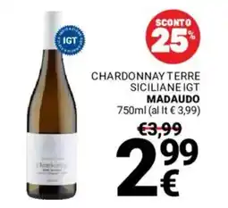 Supermercati Gulliver Chardonnay terre siciliane igt MADAUDO offerta