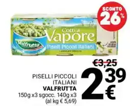Supermercati Gulliver Piselli piccoli italiani VALFRUTTA offerta